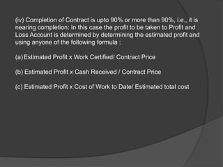 Bba ii cost and management accounting u 3.3 contract costing | PPTX