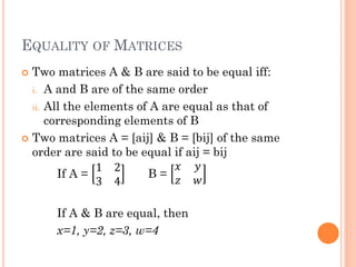 Matrices & Determinants | PDF