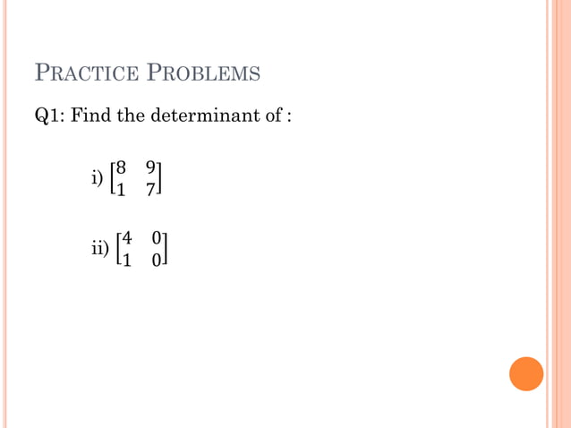 Matrices & Determinants | PDF