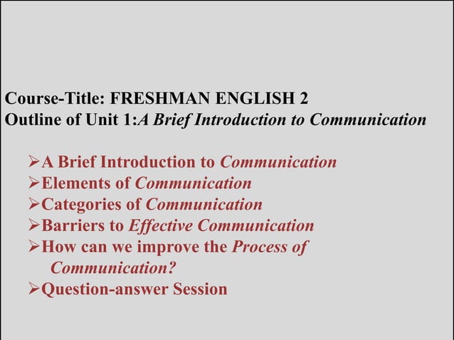 English 2: Unit 1, Part 1 | PPTX