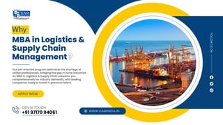 BBA in Logistics and Supply Chain Management India | PDF