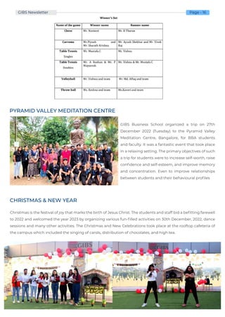 GIBS Business School  Bangalore | BBA Newsletter2023