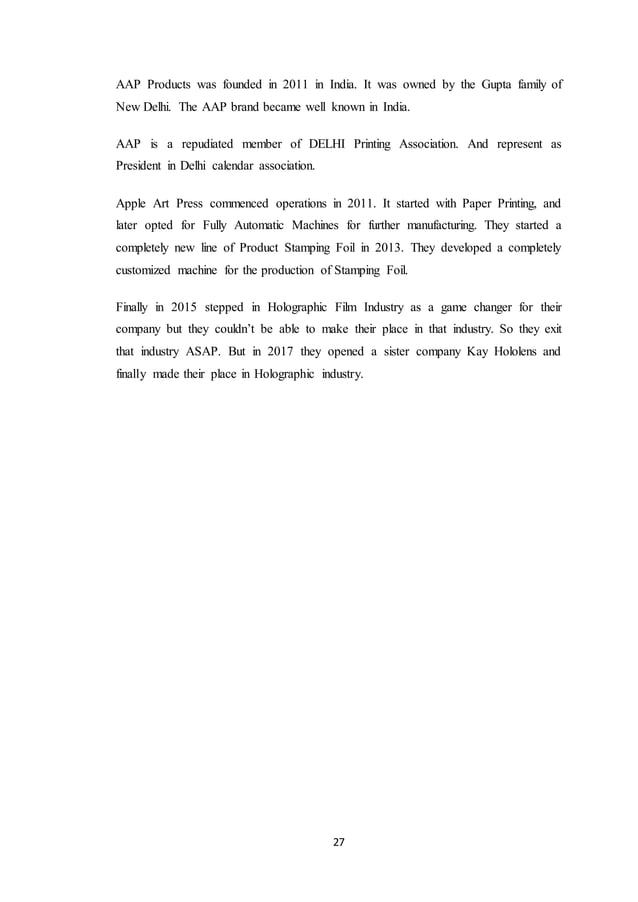 BBA final year project | DOCX