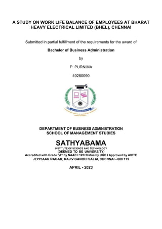 Work Life Balance Of Employees.pdf