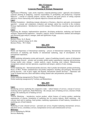 Subjects In Bba Syllabus for bba course in pdf form subject like principal of ...