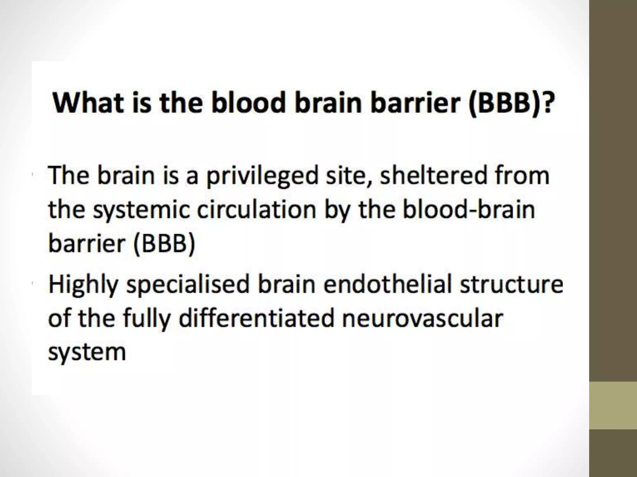 BLOOD BRAIN BARRIER | PPTX