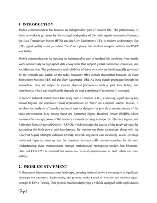 Mobile Signal Strength Measurement and Analysis Using Propagation ...