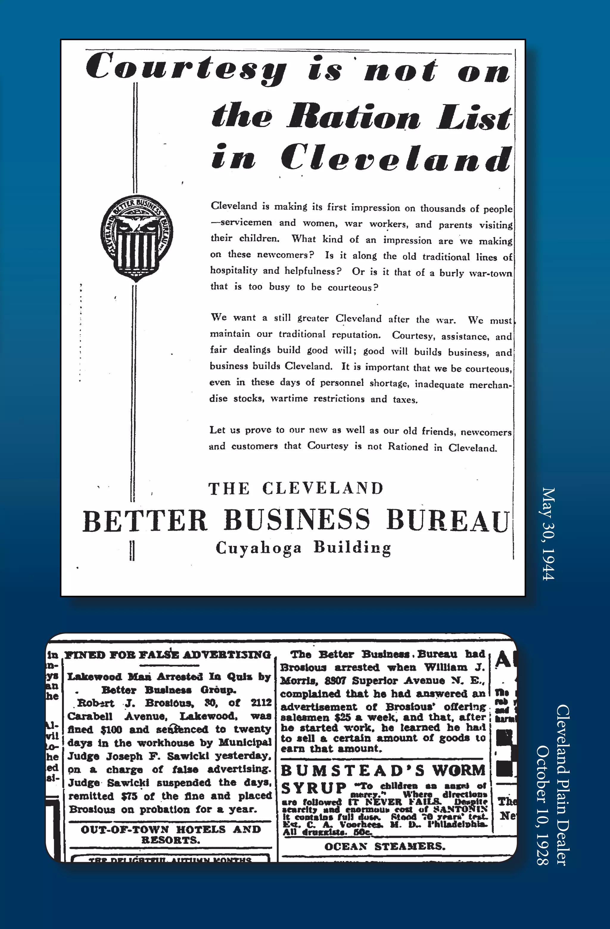 Cleveland Plain Dealer
May 30, 1944        October 10, 1928
 
