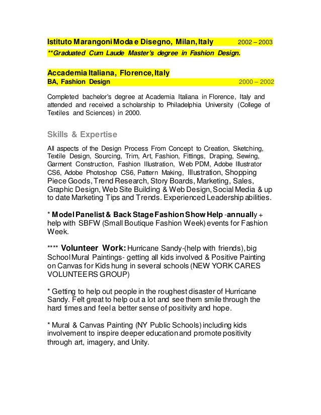 updated new fashion resume dec 2015