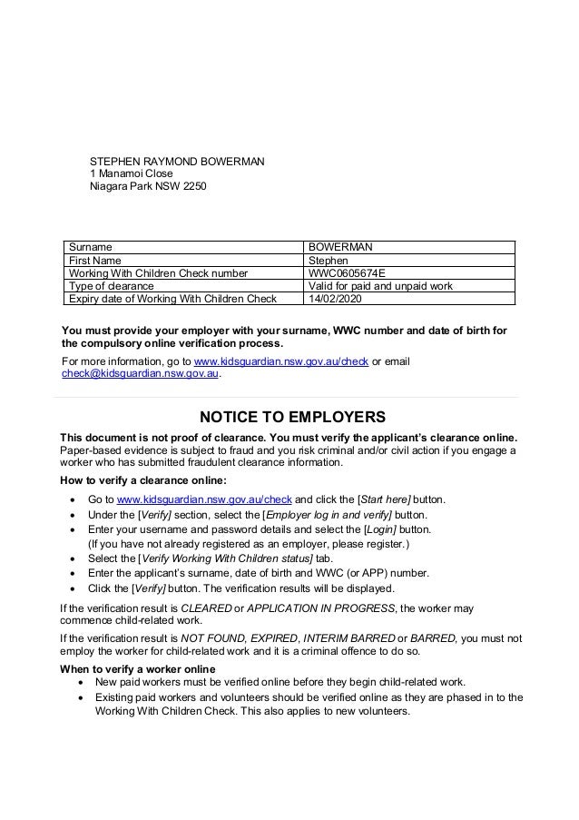 word visa schengen application format Clearance Letter Employee WWCC