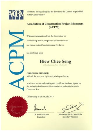 Association of Construction Project Managers