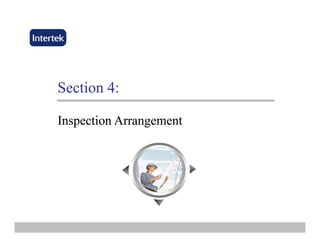 SectionSection 4:4:
Inspection ArrangementInspection Arrangement
 