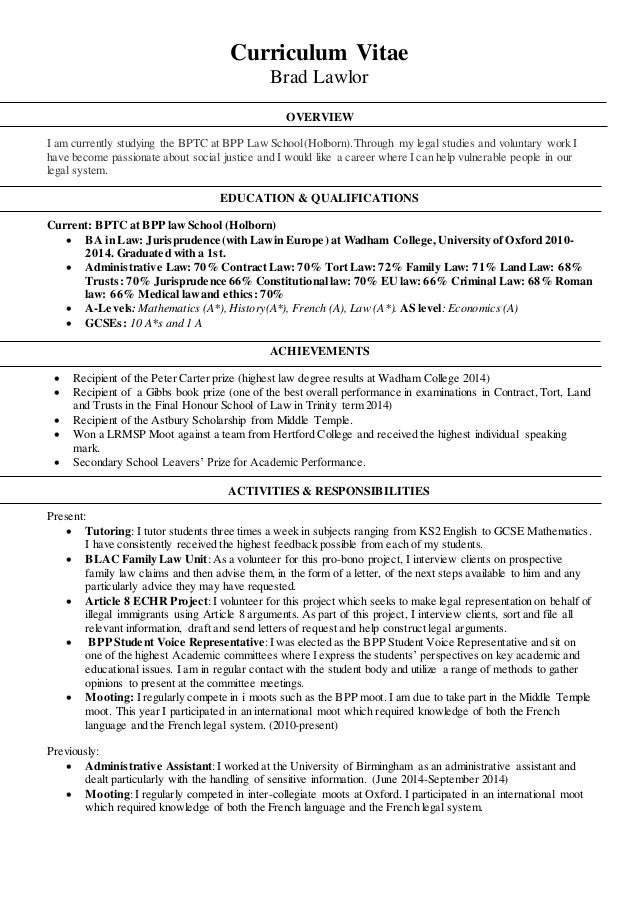 sample document overview (3) CV Brad Lawlor sample document overview (3) CV Brad Lawlor