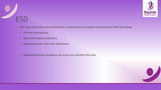 Bbbee esd and sd presentation | PPT