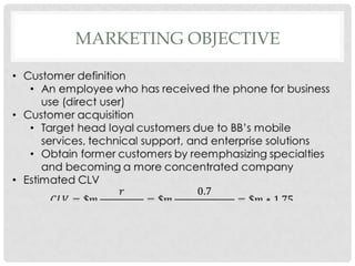 MARKETING OBJECTIVE
 