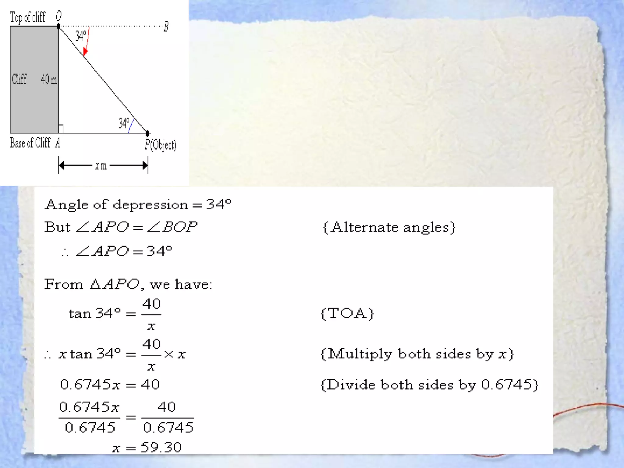 angle of elevation and depression | PPT