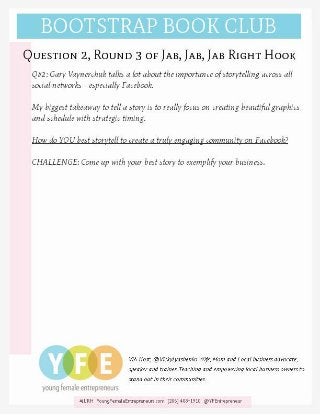Jab Jab Jab Right Hook Q2 for Bootstrap Book Club