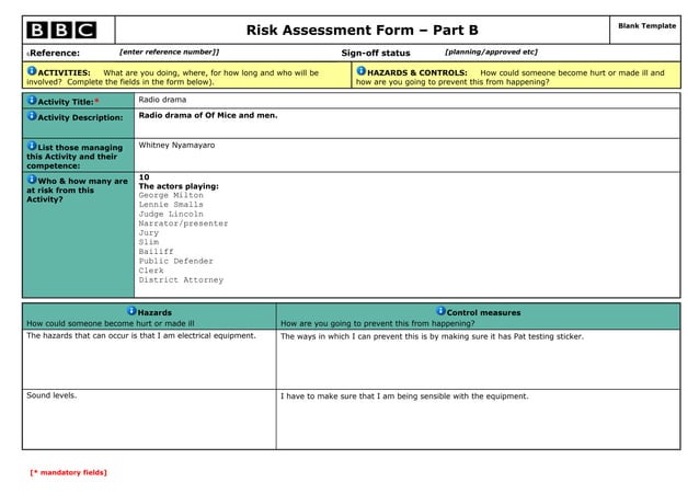 Bbc risk-assessment | PDF