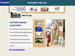 Herbalife India Ltd

Timeline-Content
Download-App
Page-1
Page-2
Page-3
BBC-TV App

T.V-App

Go to Content-Page

 