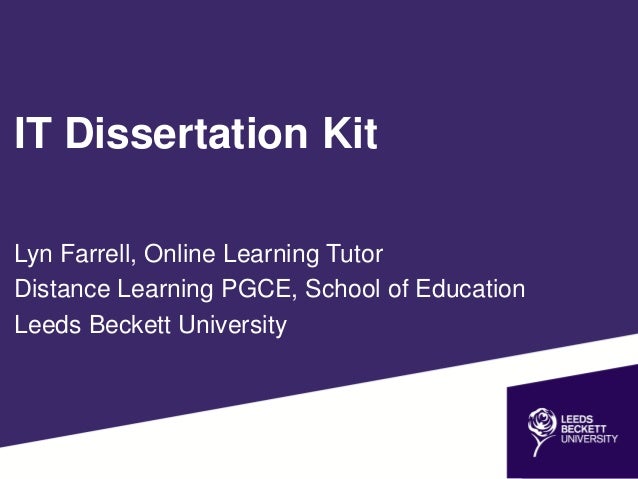 Dissertation in distance learning