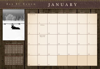 JAN UA R Y
                                            S U N DAY         M O N DAY    T U E S DAY   W E D N E S DAY    T H U R S DAY        F R I DAY    S AT U R DAY

                                        New Year’s Day




                                        1                 2                3              4                 5                6                7
                                                              Full Moon




                                        8                 9               10             11                12               13               14
                                                          Martin Luther
                                                          King, Jr. Day




 S
     D E C E M B E R
       M     T   W     T
                           2 011
                             F     S
                                       15                16               17             18                19               20               21
                       1     2     3
 4      5   6    7     8     9   10
11     12   13   14   15    16   17
18     19   20   21   22    23   24
25     26   27   28   29    30   31
                                       22                23               24             25                26               27               28
 S
     F E B R U A R Y
       M     T   W     T
                           2 012
                             F     S

                 1     2     3     4
 5      6   7    8     9    10   11
12     13   14   15   16    17   18
19     20   21   22   23    24   25
26     27   28   29
                                       29                30               31
 