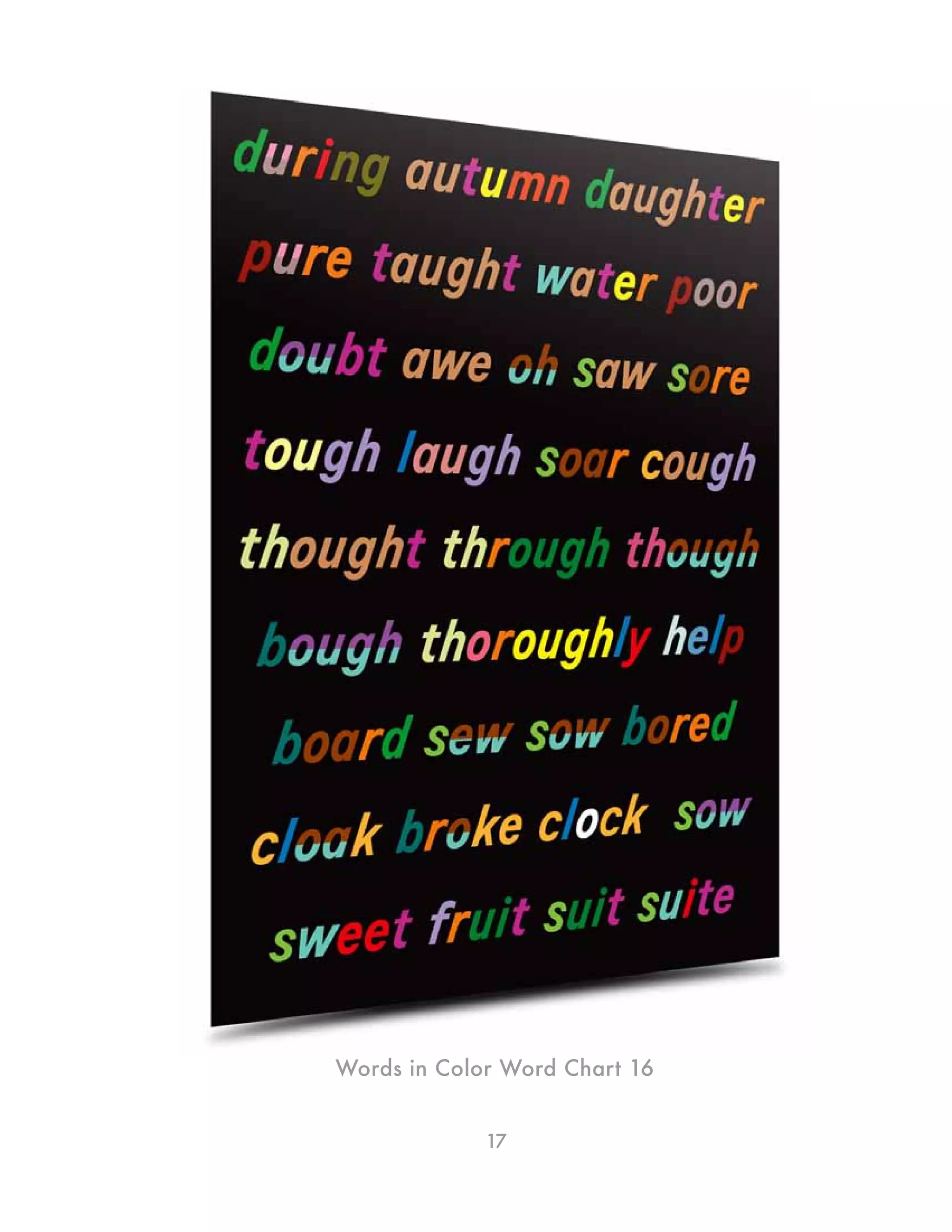 17
Words in Color Word Chart 16
 