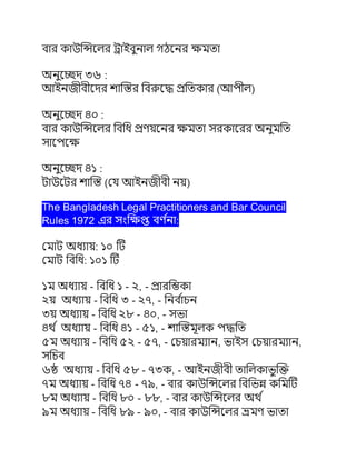 ??? ?????????? ?????????? ????? ??????
?????? ?? :
?????????? ??????? ?????? ???????? (????)
?????? ?? :
??? ?????????? ???? ????????? ?????? ??????? ??????
????????
?????? ?? :
?????? ?????? (????? ??????? ??)
The Bangladesh Legal Practitioners and Bar Council
Rules 1972 ?? ?????????? ??? ?
??:
?????? ?????: ?? ??
?????? ????: ??? ??
?? ????? - ???? ? - ?, - ?????????
?? ????? - ???? ? - ??, - ??? ?
???
?? ????? - ???? ?? - ??, - ???
?? ? ????? - ???? ?? - ??, - ?????????? ????
?? ????? - ???? ?? - ??, - ???????????, ???? ???????????,
????
?? ????? - ???? ?? - ???, - ??????? ???????? ????
?? ????? - ???? ?? - ??, - ??? ?????????? ??????? ?????
?? ????? - ???? ?? - ??, - ??? ?????????? ?? ?
?? ????? - ???? ?? - ??, - ??? ?????????? ?????? ????
 