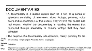 Documentary Collection Definition Documentary Research | PPTX