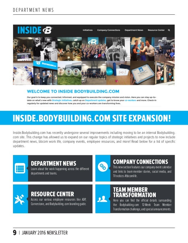 bodybuilding com company newsletter