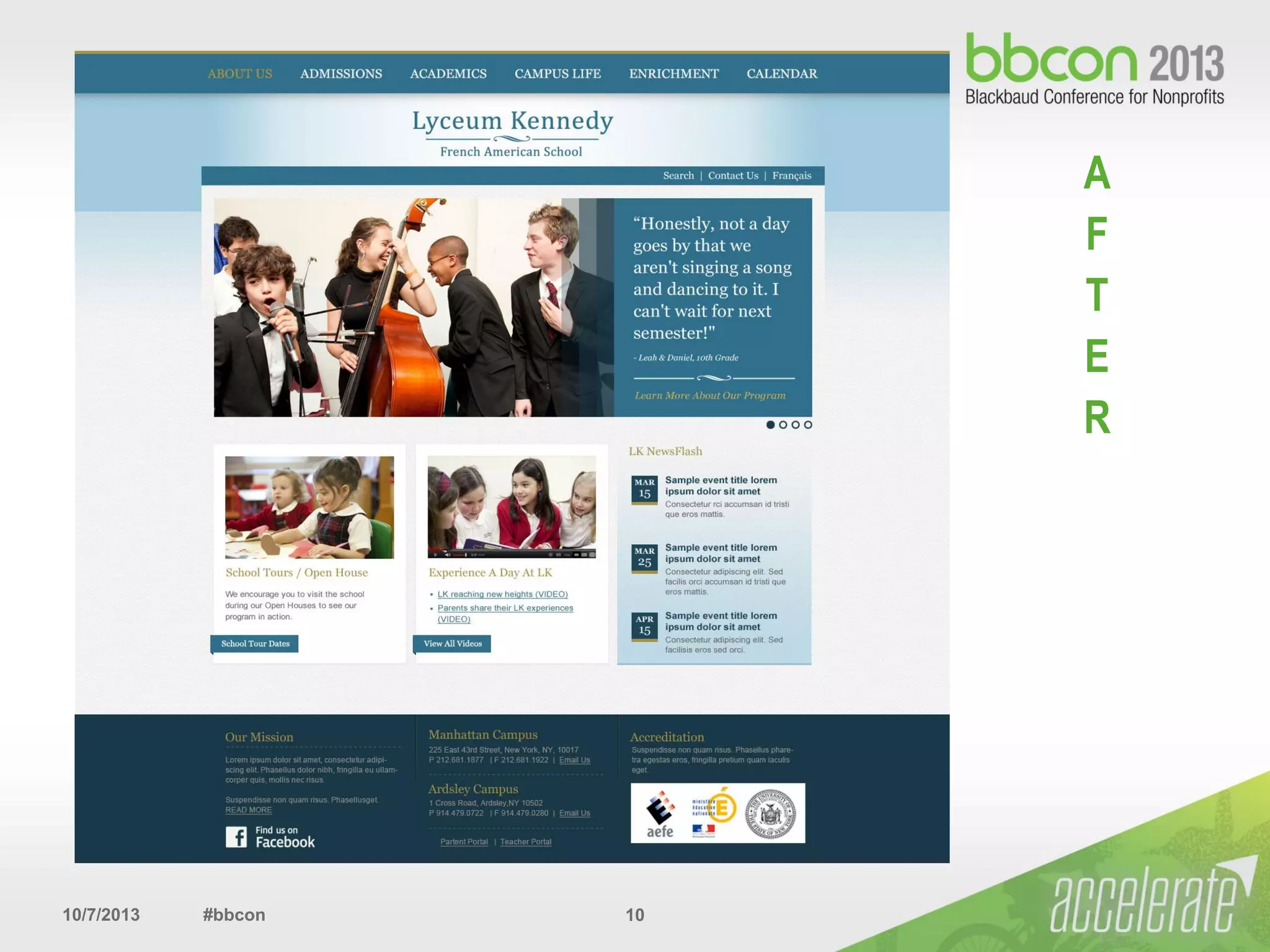 10/7/2013 #bbcon 10
LYCEUM KENNEDY
A
F
T
E
R
 