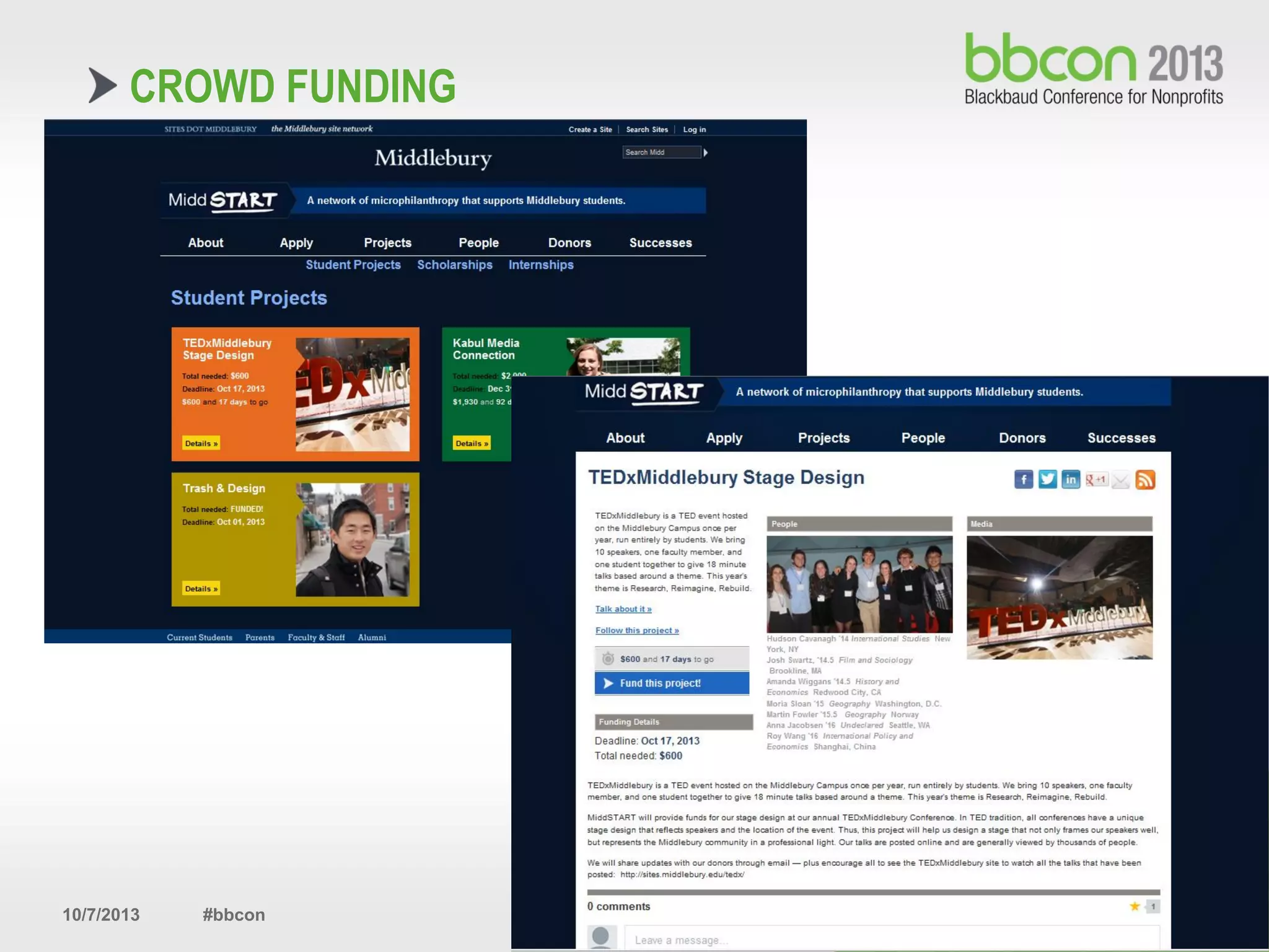 10/7/2013 #bbcon 22
CROWD FUNDING
 