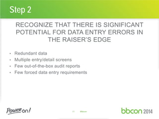 Best Practices in Raiser's Edge Data Integrity Management | PDF