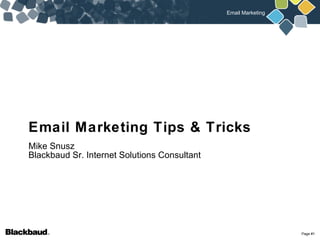 Email Marketing Tips & Tricks ,[object Object]
