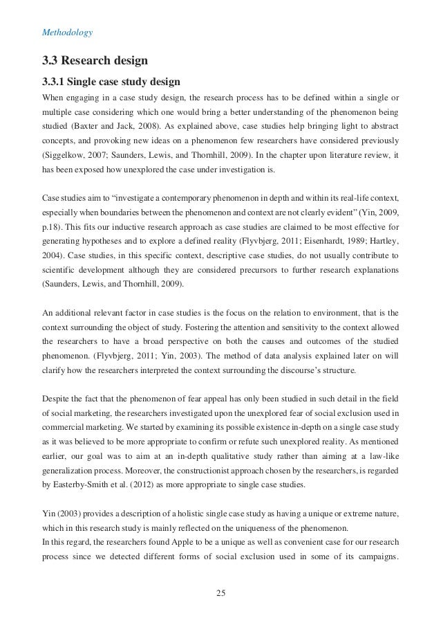 Master thesis case study yin