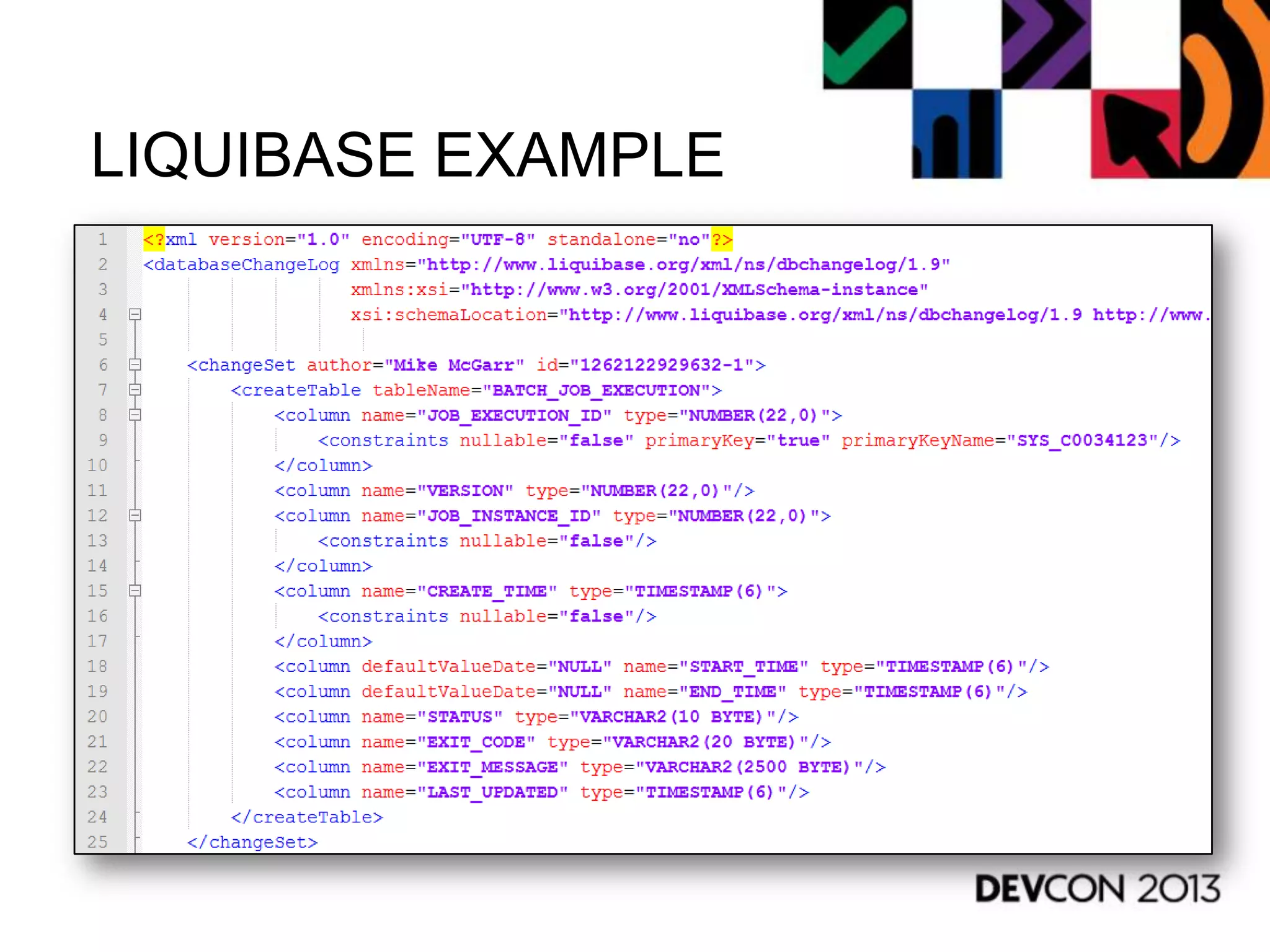 LIQUIBASE EXAMPLE
 