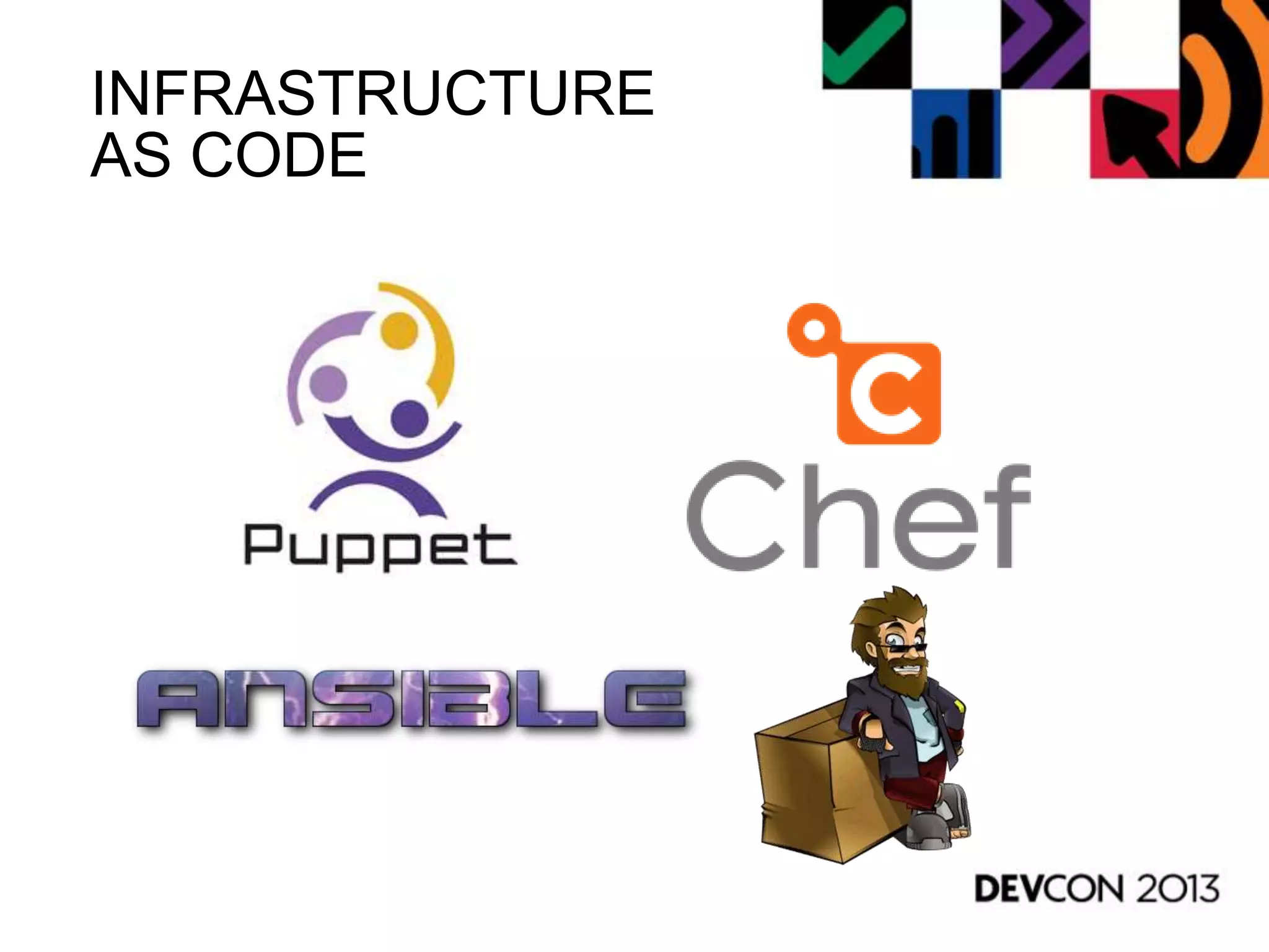INFRASTRUCTURE
AS CODE
 