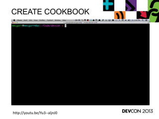 CREATE COOKBOOK
http://youtu.be/Yu3--aljnJ0
 