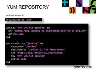 YUM REPOSITORY
recipes/default.rb
 