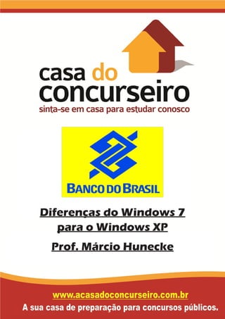 Diferenças do Windows 7
para o Windows XP
Prof. Márcio Hunecke
 