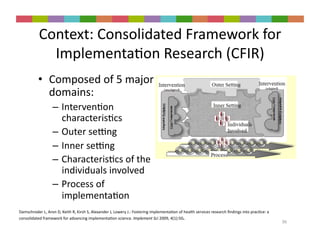 Implementation Strategies & Outcomes: Advancing the Science | PDF