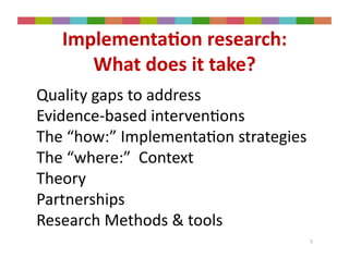 Implementation Strategies & Outcomes: Advancing the Science | PDF