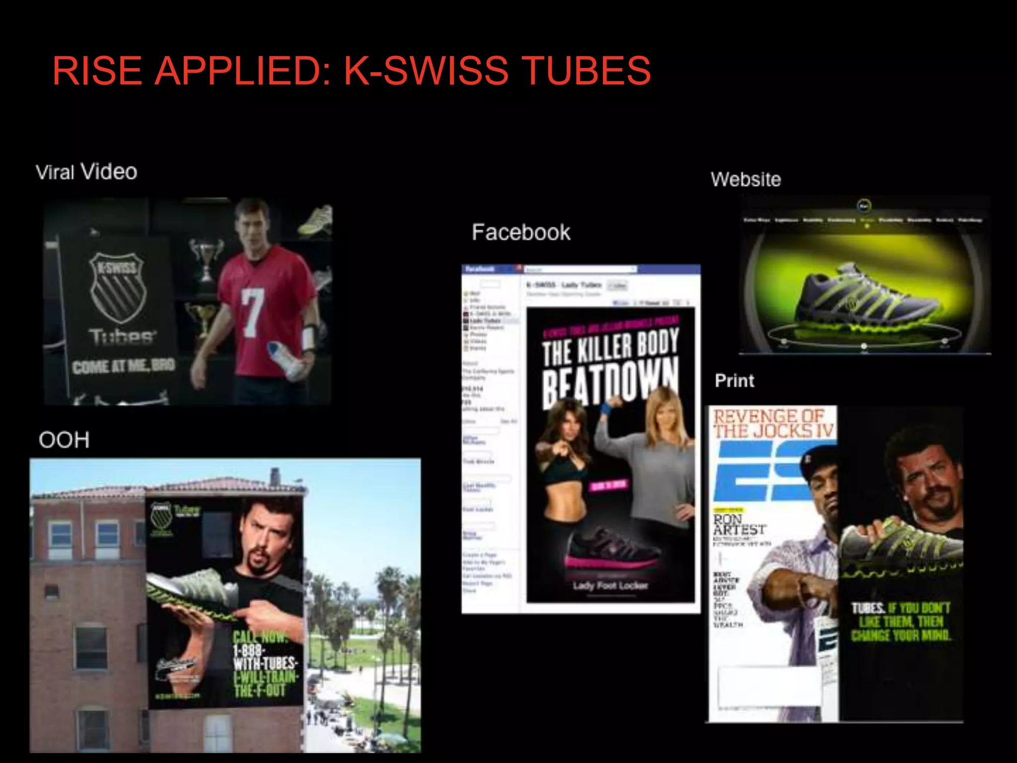 RISE APPLIED: K-SWISS TUBES
 