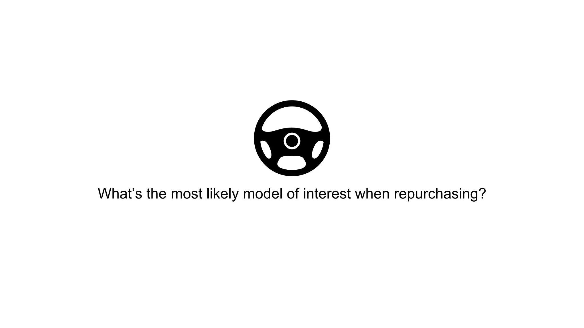 What’s the most likely model of interest when repurchasing? 
 