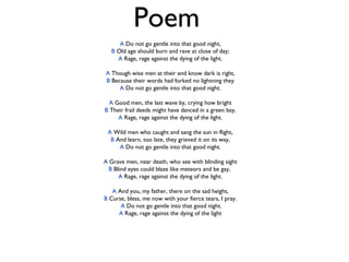 ecker Poetry Analysis