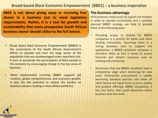 BBEE guide for international inbound business to South Africa | PPTX