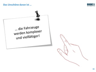 Das Unschöne daran ist …
16
 