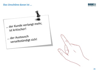 Das Unschöne daran ist …
26
 