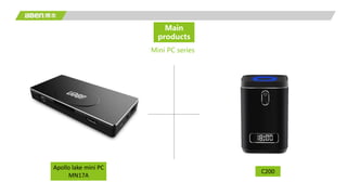 Main
products
Mini PC series
Apollo lake mini PC
MN17A
C200
 