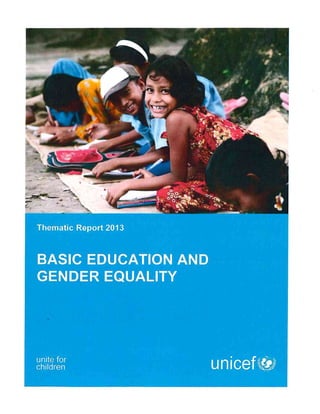 2014 05 01 Thematic Report 2013 - Basic Education & Gender Equality