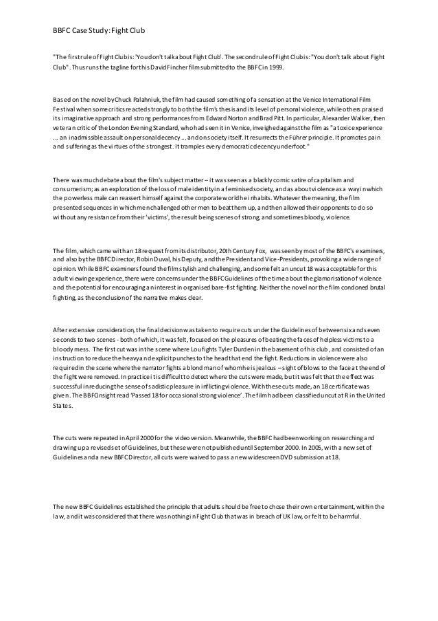 Fight club case study image